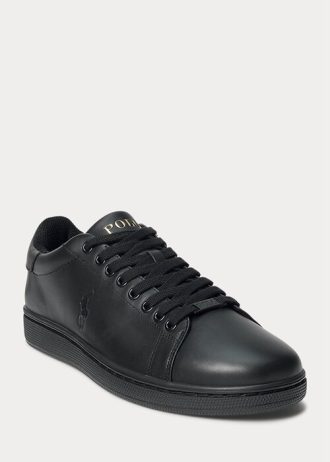 Black Men’s Ralph Lauren Wilton Leather Sneakers