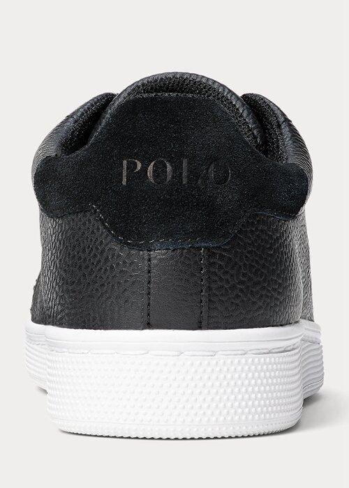 Black Men’s Ralph Lauren Wilton Leather Sneakers Black Men’s Ralph Lauren Wilton Leather Sneakers