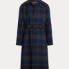 Black / Nacy Men’s Ralph Lauren Plaid Wool Twill Balmacaan Topcoat Coats Black / Nacy Men’s Ralph Lauren Plaid Wool Twill Balmacaan Topcoat Coats