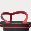Black / Red Men’s Ralph Lauren Bolt Pony Flip Flops
