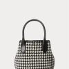 Black/White Houndstooth Women’s Ralph Lauren Houndstooth Mini Bellport Tote Bags Black/White Houndstooth Women’s Ralph Lauren Houndstooth Mini Bellport Tote Bags