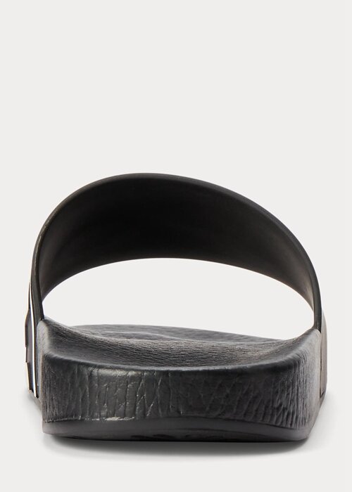 Black / White Men’s Ralph Lauren Logo Slippers Black / White Men’s Ralph Lauren Logo Slippers