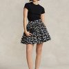Black / White Women’s Ralph Lauren Floral A-Line Skirts