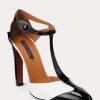 Black / White Women’s Ralph Lauren Haskell Color-Blocked Calfskin Heels Black / White Women’s Ralph Lauren Haskell Color-Blocked Calfskin Heels