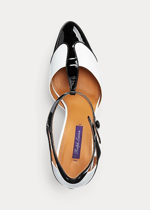 Black / White Women’s Ralph Lauren Haskell Color-Blocked Calfskin Heels Black / White Women’s Ralph Lauren Haskell Color-Blocked Calfskin Heels