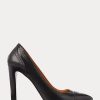 Black Women’s Ralph Lauren Ainsley Calfskin Heels