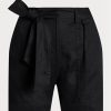Black Women’s Ralph Lauren Belted Linen Shorts Black Women’s Ralph Lauren Belted Linen Shorts