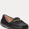 Black Women’s Ralph Lauren Briony Leather Driver Loafers