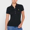 Black Women’s Ralph Lauren Button Detail Shirt Polo Shirts