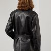 Black Women’s Ralph Lauren Cadena Calfskin Moto Jackets
