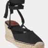 Black Women’s Ralph Lauren Canvas Wedge Espadrille