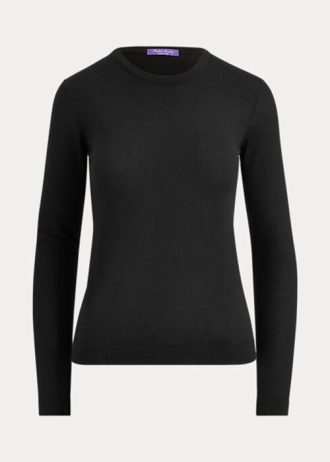Black Women’s Ralph Lauren Cashmere Crewneck Sweaters