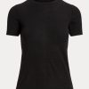 Black Women’s Ralph Lauren Cashmere Jersey Short-Sleeve Sweaters