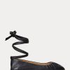 Black Women’s Ralph Lauren Cecilia Nappa Leather Lace-Up Flat Shoes Black Women’s Ralph Lauren Cecilia Nappa Leather Lace-Up Flat Shoes