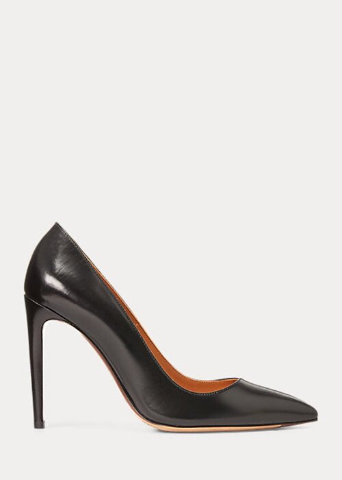 Black Women’s Ralph Lauren Celia Calfskin Heels Black Women’s Ralph Lauren Celia Calfskin Heels