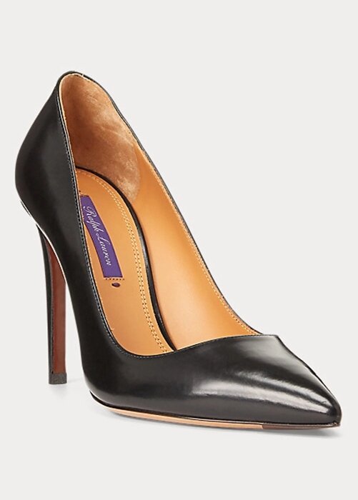 Black Women’s Ralph Lauren Celia Calfskin Heels Black Women’s Ralph Lauren Celia Calfskin Heels