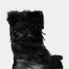 Black Women’s Ralph Lauren Celia Shearling & Burnished Leather Boots
