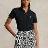 Black Women’s Ralph Lauren Classic Fit Mesh Polo Shirts