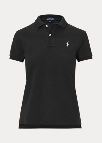 Black Women’s Ralph Lauren Classic Fit Mesh Polo Shirts