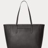 Black Women’s Ralph Lauren Crosshatch Leather Large Clare Tote Bags