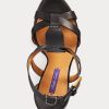 Black Women’s Ralph Lauren Dakota Burnished Calfskin Sandals Black Women’s Ralph Lauren Dakota Burnished Calfskin Sandals