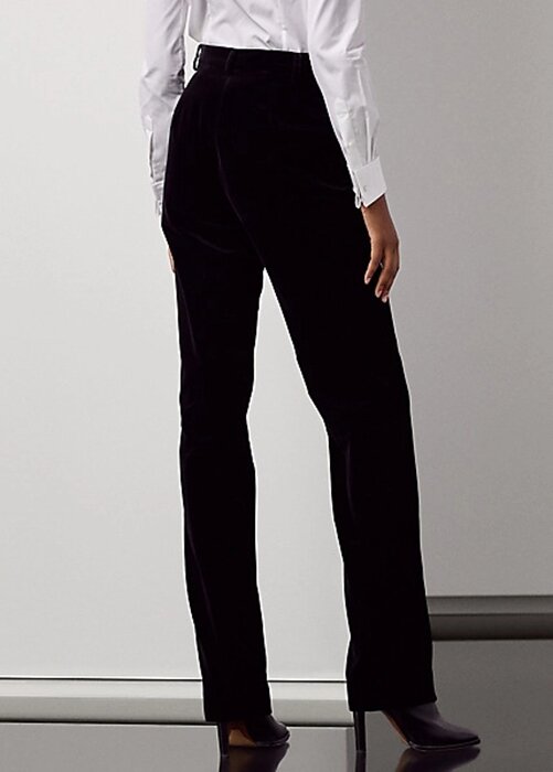 Black Women’s Ralph Lauren Declynn Velvet Pants Black Women’s Ralph Lauren Declynn Velvet Pants