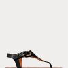 Black Women’s Ralph Lauren Delancie Welington Calfskin Sandals Black Women’s Ralph Lauren Delancie Welington Calfskin Sandals