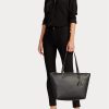 Black Women’s Ralph Lauren Faux-Leather Keaton Tote Bags