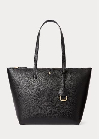 Black Women’s Ralph Lauren Faux-Leather Small Tote Bags