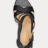 Black Women’s Ralph Lauren Gisella Burnished Leather Heels