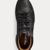Black Women’s Ralph Lauren Jaemyn Calfskin High-Top Sneakers