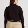 Black Women’s Ralph Lauren Jersey Turtleneck Tops