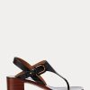 Black Women’s Ralph Lauren Julie Welington Calfskin Sandals