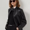 Black Women’s Ralph Lauren Keven Lambskin Biker Jackets