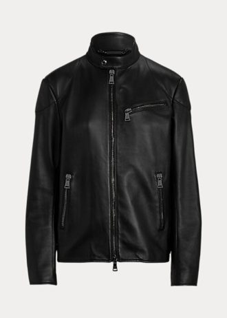 Black Women’s Ralph Lauren Keven Lambskin Biker Jackets