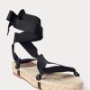 Black Women’s Ralph Lauren Lace-Ups Sandals Black Women’s Ralph Lauren Lace-Ups Sandals