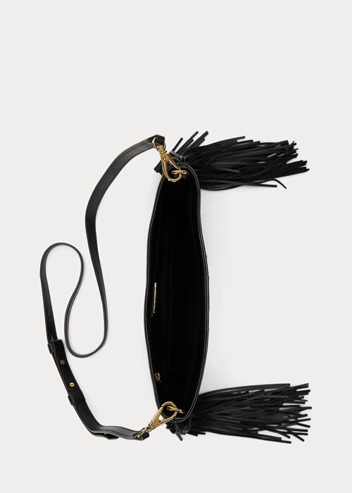 Black Women’s Ralph Lauren Leather Medium Elaina Crossbody Bags Black Women’s Ralph Lauren Leather Medium Elaina Crossbody Bags