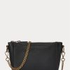 Black Women’s Ralph Lauren Leather Mini Sloane Crossbody Bags