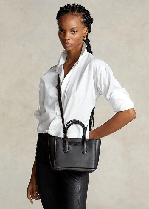 Black Women’s Ralph Lauren Leather Mini Sloane Satchel Bags Black Women’s Ralph Lauren Leather Mini Sloane Satchel Bags