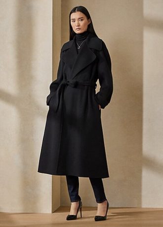 Black Women’s Ralph Lauren Leonarda Wrap Coats