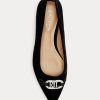 Black Women’s Ralph Lauren Lilah Velvet Ballet Flat Shoes Black Women’s Ralph Lauren Lilah Velvet Ballet Flat Shoes