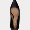 Black Women’s Ralph Lauren Lindella II Burnished Leather Heels
