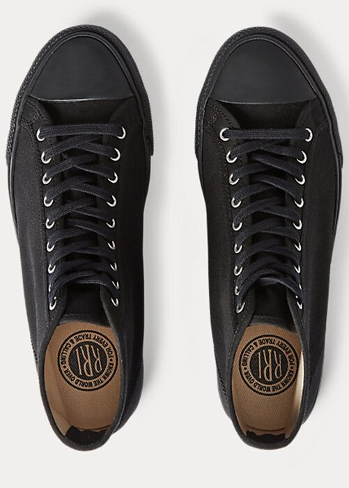 Black Women’s Ralph Lauren Mayport Canvas Sneakers Black Women’s Ralph Lauren Mayport Canvas Sneakers