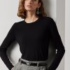 Black Women’s Ralph Lauren Merino Wool Crewneck Sweaters