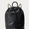 Black Women’s Ralph Lauren Nappa Leather Medium Izzie Backpacks