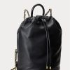 Black Women’s Ralph Lauren Nappa Leather Medium Izzie Backpacks