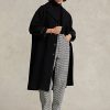 Black Women’s Ralph Lauren Oversize Herringbone Wool-Blend Coats