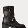 Black Women’s Ralph Lauren Payge Vachetta Leather Boots
