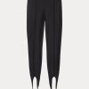 Black Women’s Ralph Lauren Pintucked Stirrup Stretch Ponte Leggings