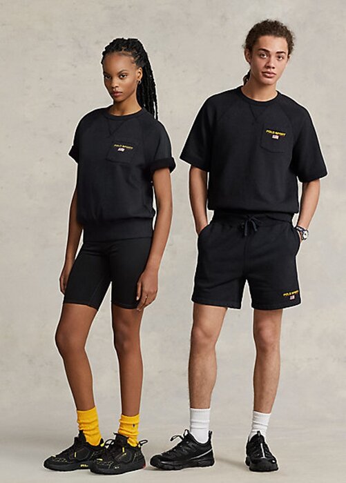 Black Women’s Ralph Lauren Polo Sport Short-Sleeve Sweatshirts Black Women’s Ralph Lauren Polo Sport Short-Sleeve Sweatshirts